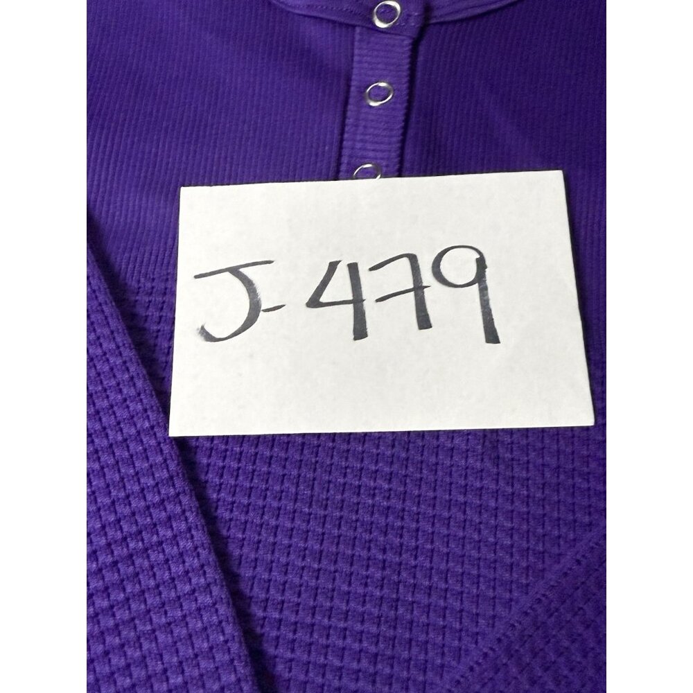 Free People Movement Women’s Purple Long Sleeve Waffle Henley Pullover Size M/L - Picture 11 of 11